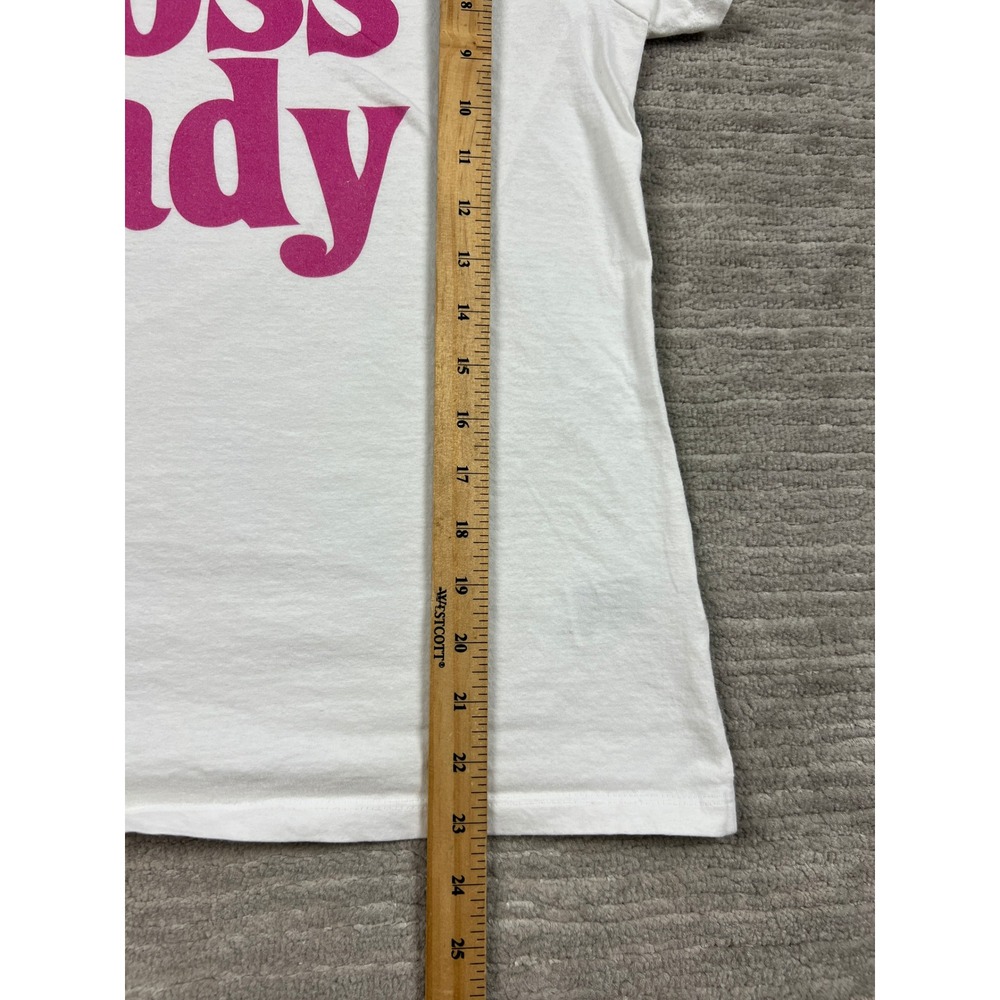 Unbranded T-Shirt Women M White Boss Lady Graphic Short Sleeve Cotton Tee - Picture 3 of 8